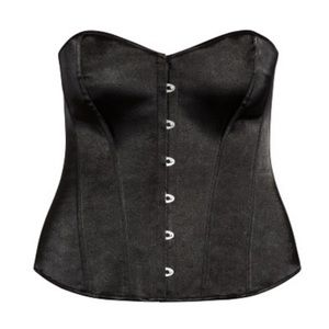 City Chic Black Satin Corset Lingerie Halloween